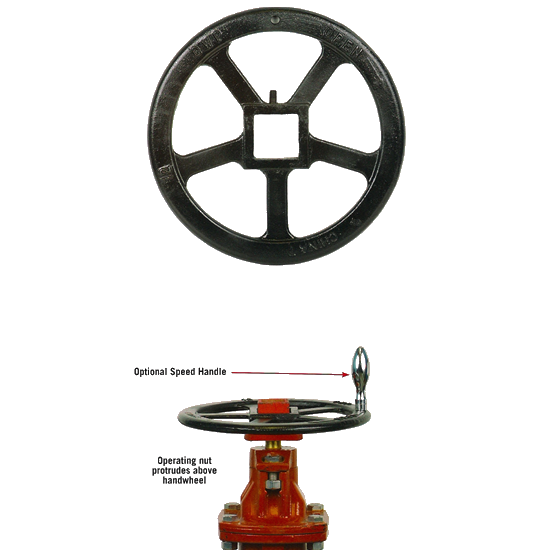 Handwheel for 2" Square Operating Nut
