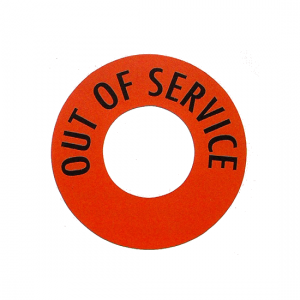 Hydrant out of Service Sign 7" O.D., 3 1/4" I.D.